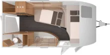 Grundriss Nacht Knaus Sport&Fun 480 QL Black Selection Duschausbau, Auffahrrampe