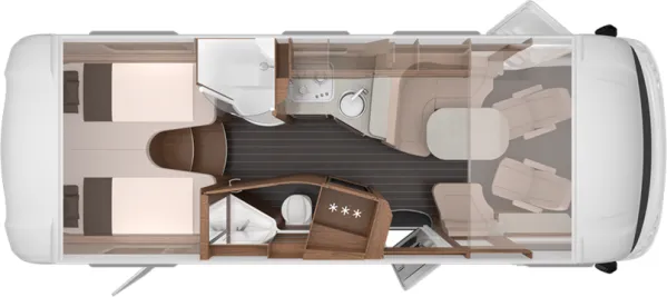 Tagesgrundriss Knaus Sun I 700 LEG
