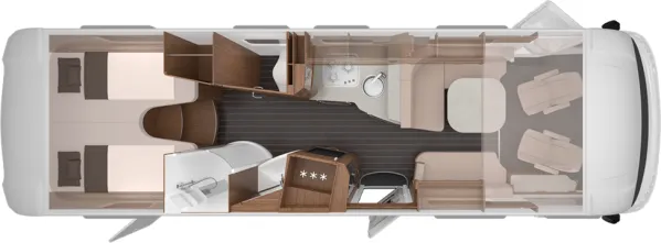 Tagesgrundriss Knaus Sun I 900 LEG Tagesgrundriss Knaus Sun I 900 LEG