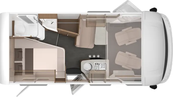 Tagesgrundriss Knaus Van I 550 MF