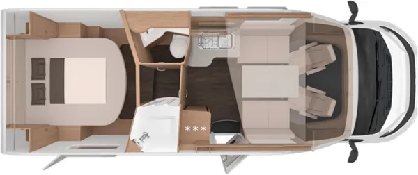 Tagesgrundriss Knaus L!VE WAVE 700 LX Platinum Selection