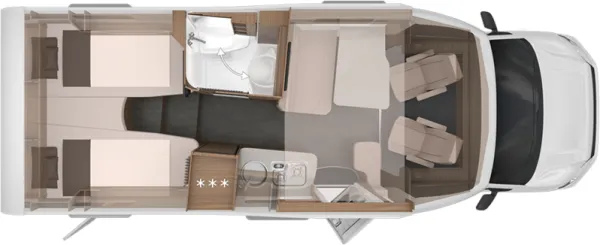 Tagesgrundriss Knaus VAN WAVE 640 MEG Tagesgrundriss Knaus VAN WAVE 640 MEG
