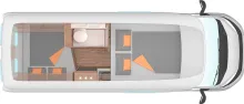 Grundriss Nacht Weinsberg CaraBus EDITION FIRE 600 MQH Verfügbar ab 11.2026
