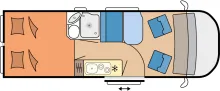 Grundriss Tag Hobby ONTOUR Van 640 ET First Edition Automatikgetriebe , Top Preis