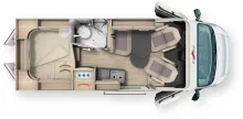 Grundriss Tag Malibu Van Comfort 600 DB Dieselheizung+E /Schalter 109