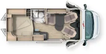 Grundriss Tag Malibu Van Compact 540 DB Fiat 140 PS Automatik AHK-103
