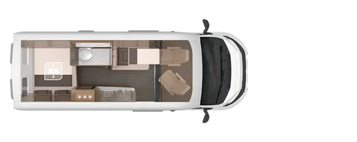 Grundriss Tag Knaus BoxLife 600 MQ Platinum Selection Mietfahrzeug Verfügbar 11 2026