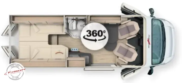 Grundriss Tag Malibu Van Compact 600 LE Listenpreis 88.680€