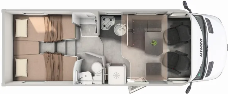 Grundriss Tag Hymer Tramp S 680 ***Sie sparen 14.130,00 ***