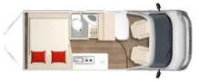 Grundriss Tag Bürstner Signeo C 550 Bahia 130 PS / Gästebett / Alufelgen
