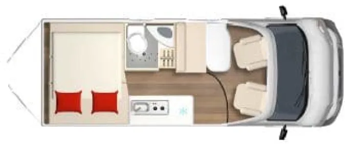 Grundriss Tag Bürstner Signeo C 550 Bahia 130 PS / Gästebett / Alufelgen
