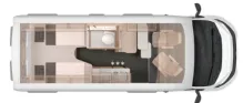 Grundriss Tag Knaus BoxLife Pro 600 Lifetime Dachklimaanlage / 360 Grad Parkassistent