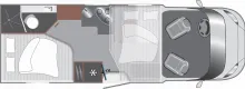 Grundriss Tag LMC Tourer Lift H 630 Preisvorteil 10.729,00 uro!