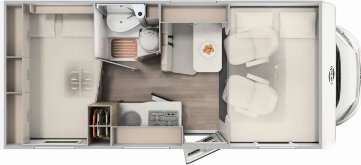 Grundriss Tag Carado pro A 132 NordicPaket|Fahrradträger|Markise