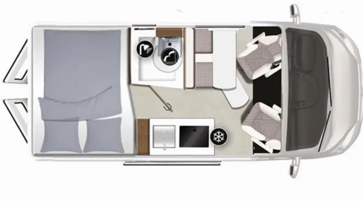 Grundriss Tag Karmann Mobil Davis Trendstyle DA 540 TS Trendstyle-Plus-Paket