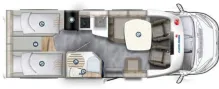 Grundriss Tag Eura Mobil Profila RS PRS 695 EB 140PS/Dachklima/Fahrradträger/Markise