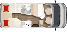 Grundriss Tag Bürstner Travel Van T 620 G Harmony | Premium | Dachklima
