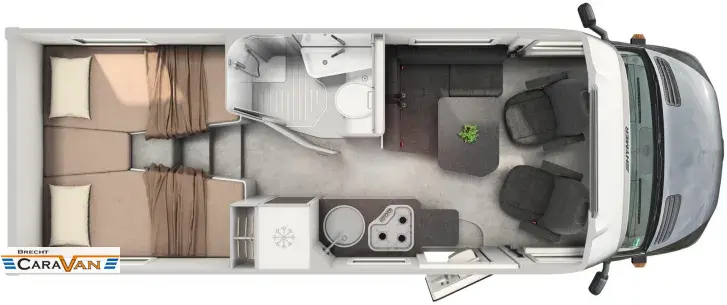 Grundriss Tag Hymer ML-T 580 CrossTrail XXL-Bett / Toilette wählbar