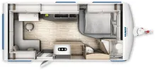 Grundriss Nacht Fendt Apero #connect 495 Homeoffice & Urlaub in einem!!