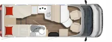 Grundriss Tag Bürstner B66 690 TD Listenpreis: 85.712€