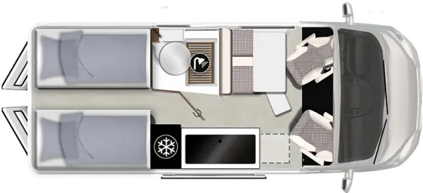 Tagesgrundriss Karmann Mobil Davis 620 Trendstyle Tagesgrundriss Karmann Mobil Davis 620 Trendstyle