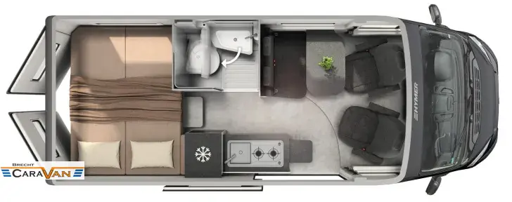 Grundriss Tag Hymer Camper Van Redwood 601 Ausstattung - Trail