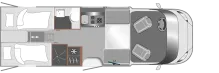 Grundriss Tag LMC Cruiser 750 EF