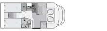 Grundriss Tag Corigon Teilintegriert Advanced T 700 S TOP AUSSTATTUNG !!!