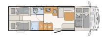 Grundriss Tag Dethleffs XL Family 7812-2 Backofen+5G Wlan Router