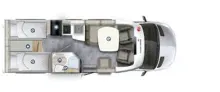 Grundriss Tag Eura Mobil Profila T 696 EB 170PS/Autom/Markise/SAT/TV/Dachklima