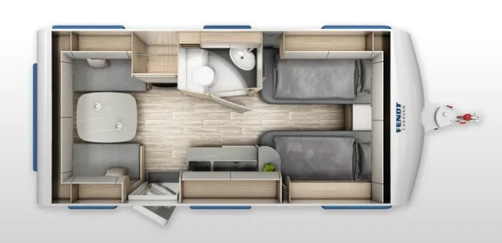 Grundriss Tag Fendt Bianco Selection 465 TG Modell 2026 / 1800 kg / Savio