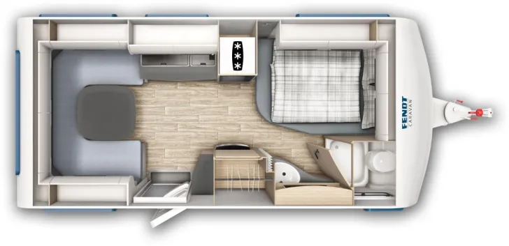 Grundriss Tag Fendt Bianco Selection 465 SFB Modell 2026 / 1800 kg / Pineto