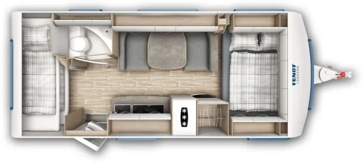 Grundriss Tag Fendt Bianco Selection 515 SKM Modell 2026 / 2000 kg / Pineto