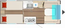 Grundriss Tag Bürstner Averso 535 TL Dachklima | Gas+E Heizung | Citywa