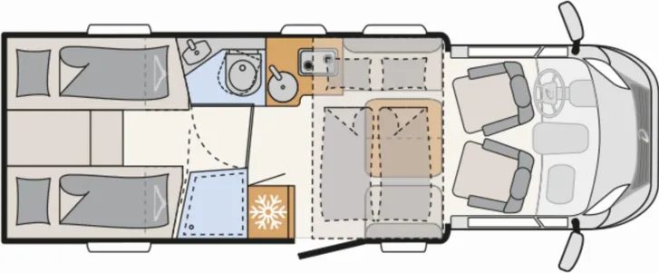 Grundriss Tag Dethleffs Trend T 7057 EBL *MODELLJAHR 2026 *ACTIVE*
