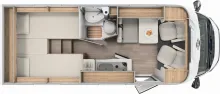 Grundriss Tag Carado V 337 pro+ Paket|LEDSW|Combi6E|Elekt.-Handbremse