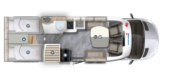 Tagesgrundriss Eura Mobil Profila T 726 EF Freestyle Tagesgrundriss Eura Mobil Profila T 726 EF Freestyle