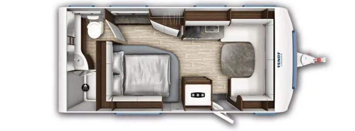 Grundriss Tag Fendt Diamant 560 DW Modell 2026 / 2000 kg / Geneve