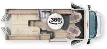 Grundriss Tag Malibu Van Compact 600 LE 2026 Listenpreis: 87.360€