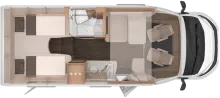 Grundriss Tag Knaus L!VE WAVE 650 MEG Platinum Selection 140 PS, Schaltgetriebe, 3650kg