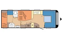 Grundriss Tag Hobby Prestige 720 KWFU Modell 2026
