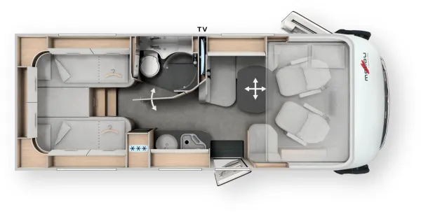 Tagesgrundriss Malibu I 430 KB-LE comfort 4.2t Tagesgrundriss Malibu I 430 KB-LE comfort 4.2t