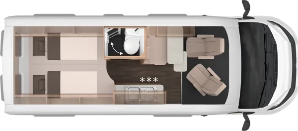 Tagesgrundriss Knaus BoxLife 600 ME Platinum Selection Tagesgrundriss Knaus BoxLife 600 ME Platinum Selection
