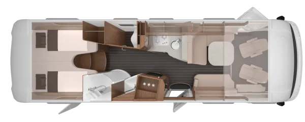 Tagesgrundriss Knaus Sun I 900 LEG Tagesgrundriss Knaus Sun I 900 LEG