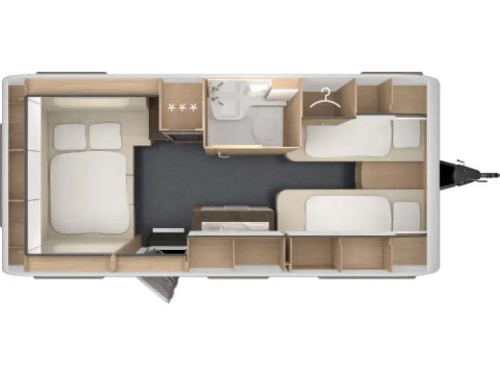 Grundriss Nacht Tabbert Pantiga 490 E 2,3 Finest Edition Modell 2026 ; AKTIONSPREIS