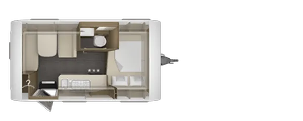 Tagesgrundriss Tabbert Cazadora 420 QD 2,3