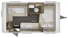 Grundriss Nacht Tabbert Cazadora 420 QD 2,3 AKTIONSPREIS