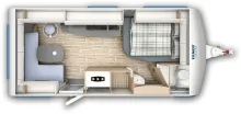 Grundriss Tag Fendt Apero 495 connect 2000kg/WLAN-Router