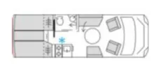 Grundriss Tag Bürstner Signature SFT 7.0 Combi 6 E*L-Sitzbank