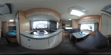 360° Innenansicht Dethleffs Camper 530 FSK Dachklima,Autark,ATC,Duo-Control